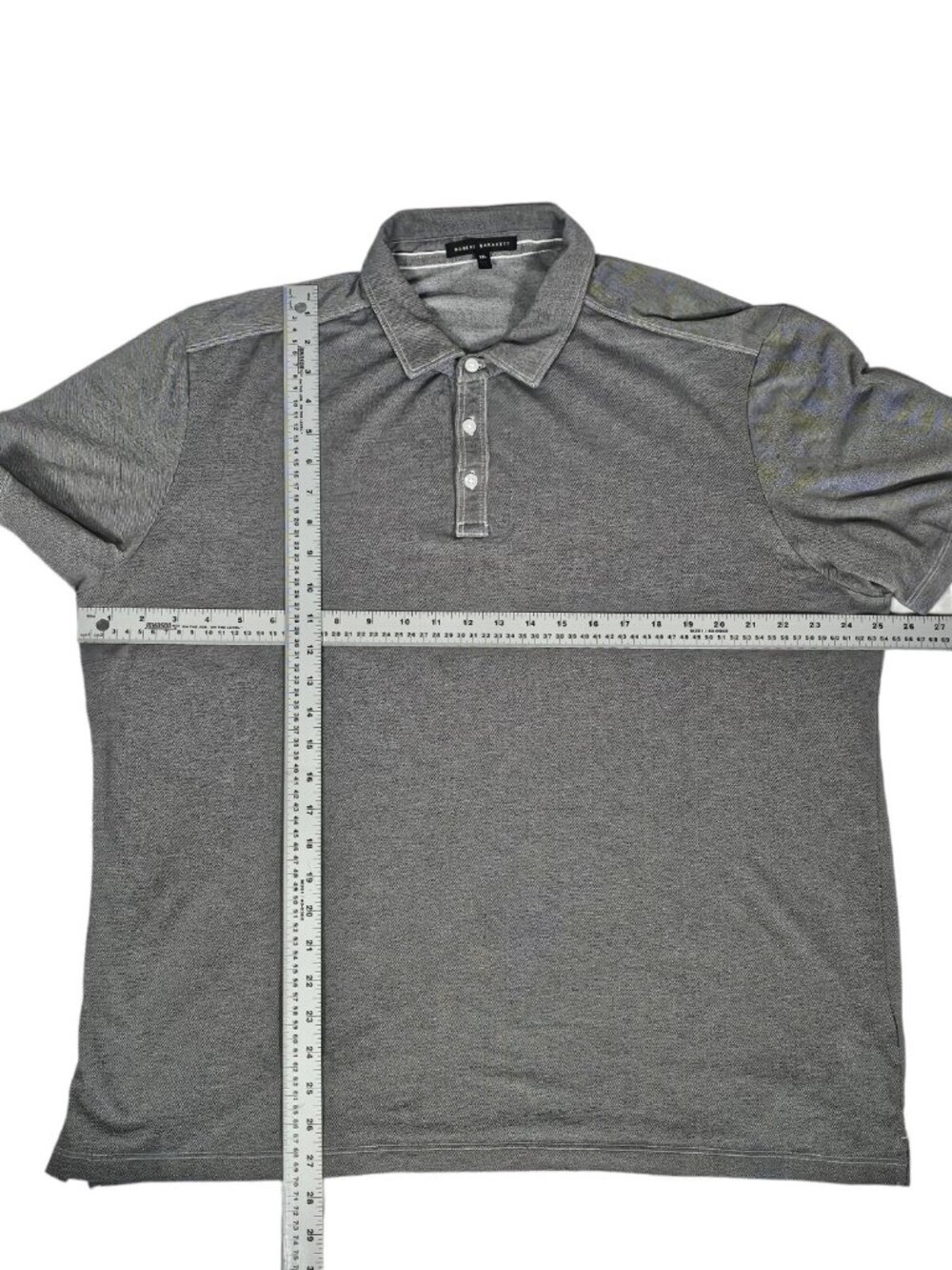 Robert Barakett Mens Filmore Polo Shirt XXL Grey Short Sleeve Cotton Blend
